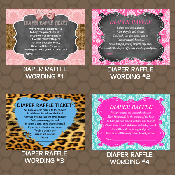 Diaper or Raffle Cards