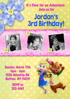 Goldie and Bear Birthday Party Invitations for girls