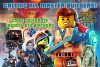 Lego Movie Photo Birthday Party Invitations