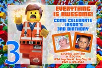 Lego Master Builder Birthday Party Invitations