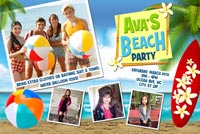 Printable Disney Teen Beach Birthday Invitations Multiple Photos
