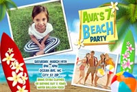 Teen Beach Movie Birthday Party Invitations Child's Photo