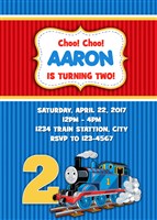 Printable Thomas the Train Photo Birthday Party Invitation