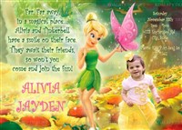 Tinkerbell Fairy Birthday Invitations with Photos