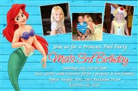 Ariel Birthday Party Invitations