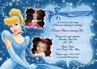 Printable Cinderella Birthday Invitations with Photos