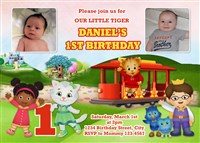 Daniel Tiger Birthday Party Invitations with Photo