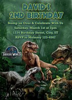 Personalized Jurassic World Dinosaur Birthday Invitations