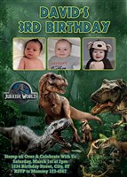 Printable Jurassic World Birthday Invitations with Multiple Photos