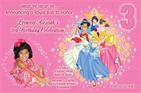 Pink Disney Princess Sparkle Party Invitations