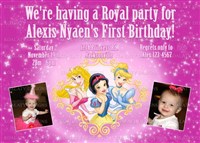 Disney Princess Party Invitations Magenta