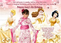 Disney Princess Birthday Invitations Cherry Blossom