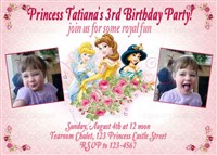 Princess & Roses Birthday Party Invitations