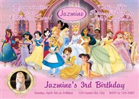 Royal Disney Princess Group Birthday Invitations