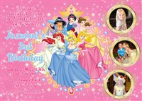 Printable Disney Princess Birthday Invitations Gold Photo Frames