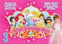 Princess in a Crown Birthday Party Invitations