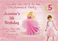 Princess Aurora Sleeping Beauty Birthday Party Invitations