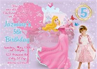 Princess Aurora Photo Birthday Party Invitations