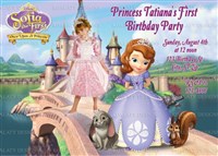 Printable Sofia the First Birthday Party Invitations